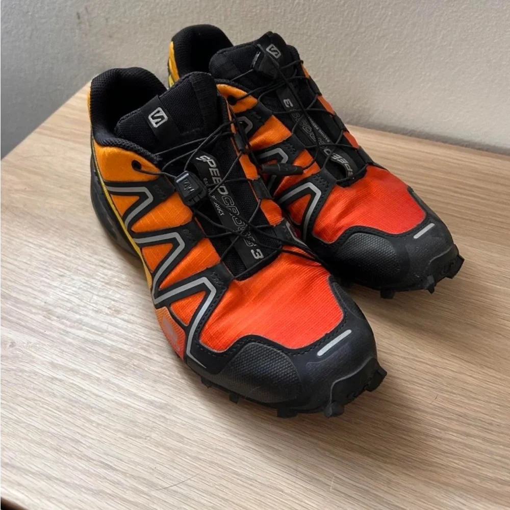 Salomon Speedcross 3 Trail Shoes - Orange and Yellow
